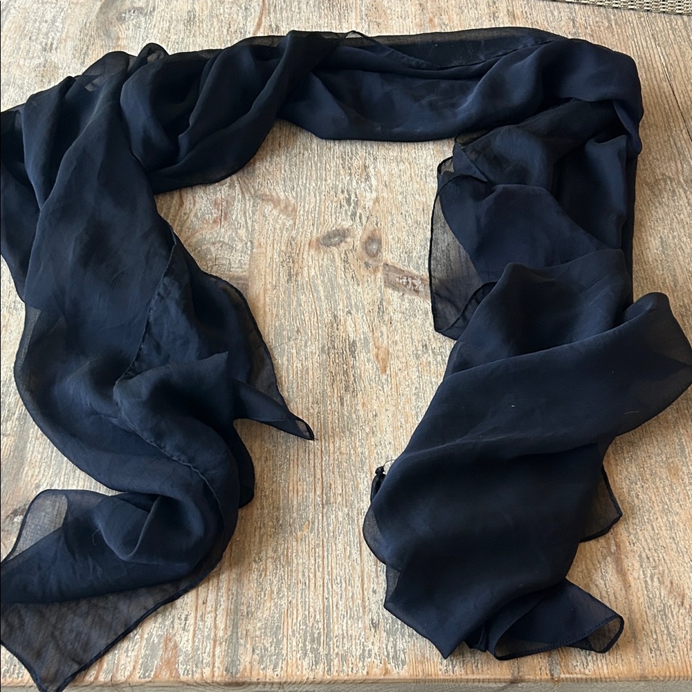 Sheer Navy Blue Wrap